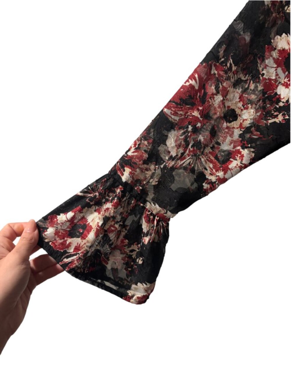 Frye Floral Bell Sleeve Blouse - Picture 5 of 7